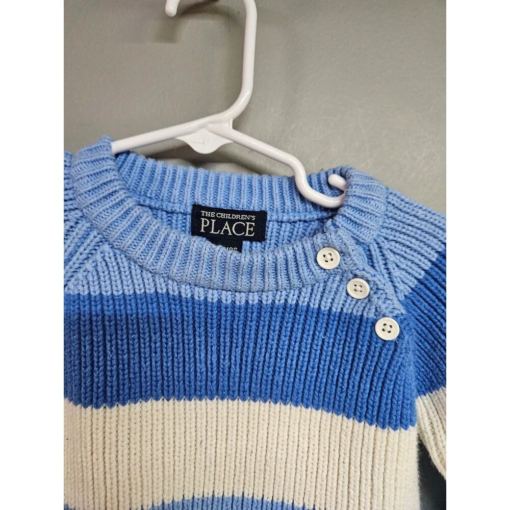 The Children's Place Blue Striped Sweater 6-9 month